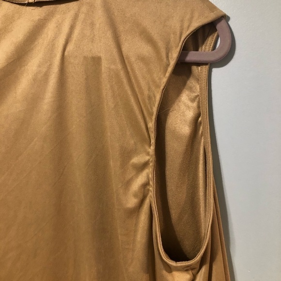 Avenue open front cardigan size 18/20 New with tags tan/brown with fringe trim - Picture 7 of 16